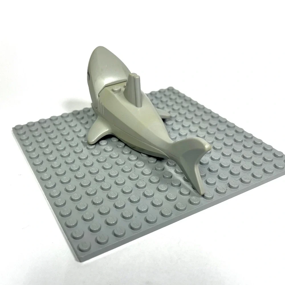 LEGO City Sea Life Dark Bluish Gray Shark Animal Jaws Gills Molded Eyes 14518c01